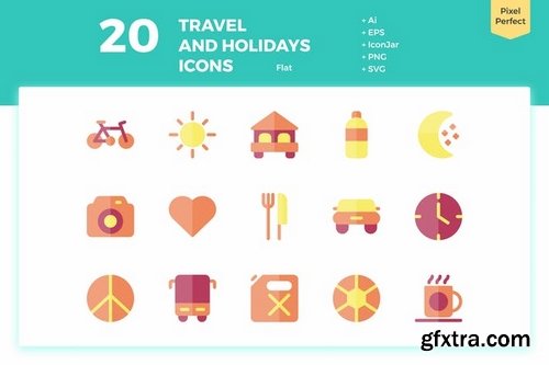 80 Travel and Holiday Icons