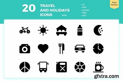 80 Travel and Holiday Icons