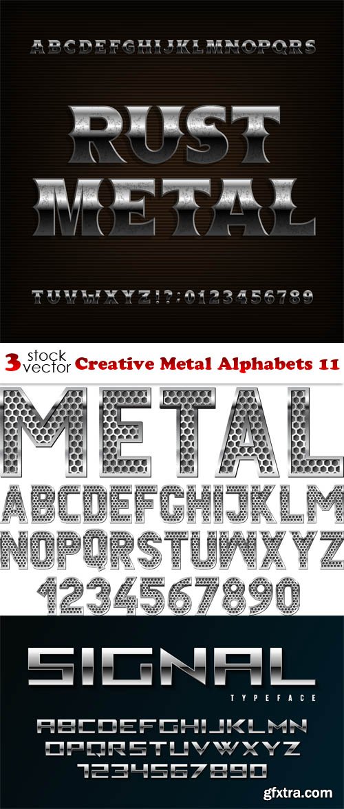 Vectors - Creative Metal Alphabets 11