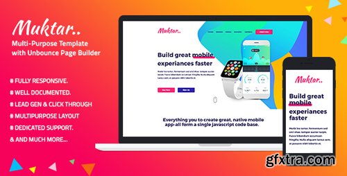 ThemeForest - Multi-Purpose Template with Unbounce Page Builder - Muktar - 22163917