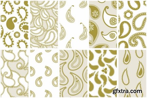 Modern Paisley Seamless Patterns