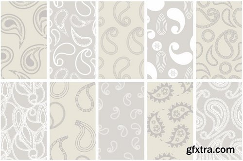 Modern Paisley Seamless Patterns