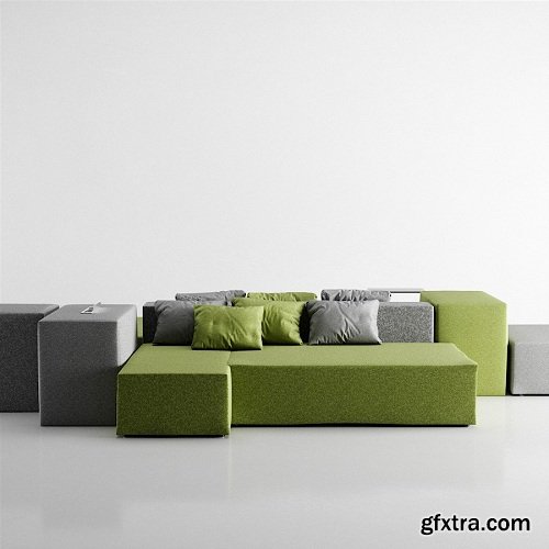 Marelli Lounge Modular Sofa 3d Model