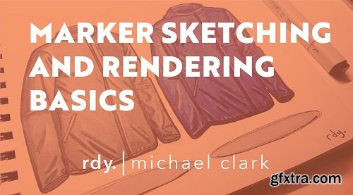 Marker Sketching and Rendering Basics - How To Sketch a Jacket or any soft goods!