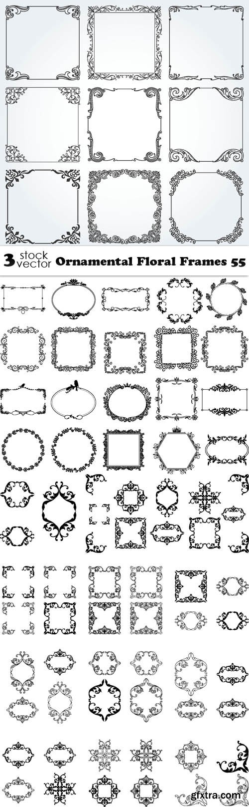 Vectors - Ornamental Floral Frames 55