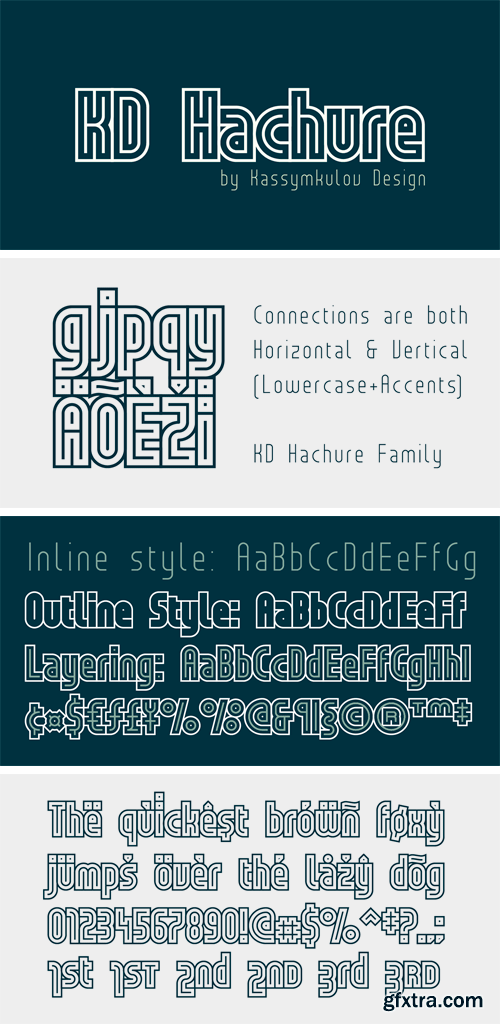 KD Hachure Font Family