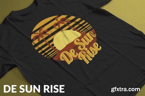 De Sun Rise T-Shirt Design Template