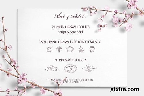 CM - Wonderland Fonts Pack & Branding Kit 2614377