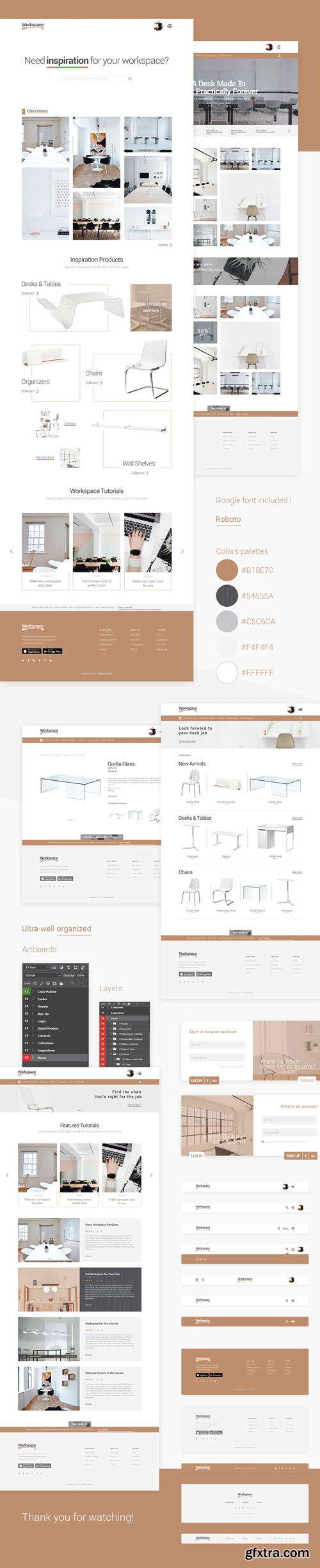 Workspace - E-Commerce PSD Kit