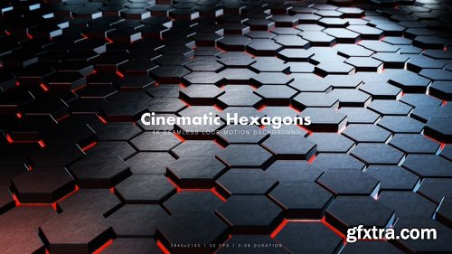 Videohive Cinematic Hexagons Red 10 19638309