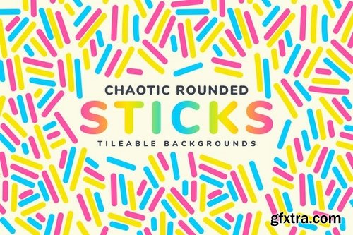 Chaotic Rounded Sticks Tileable Backgrounds