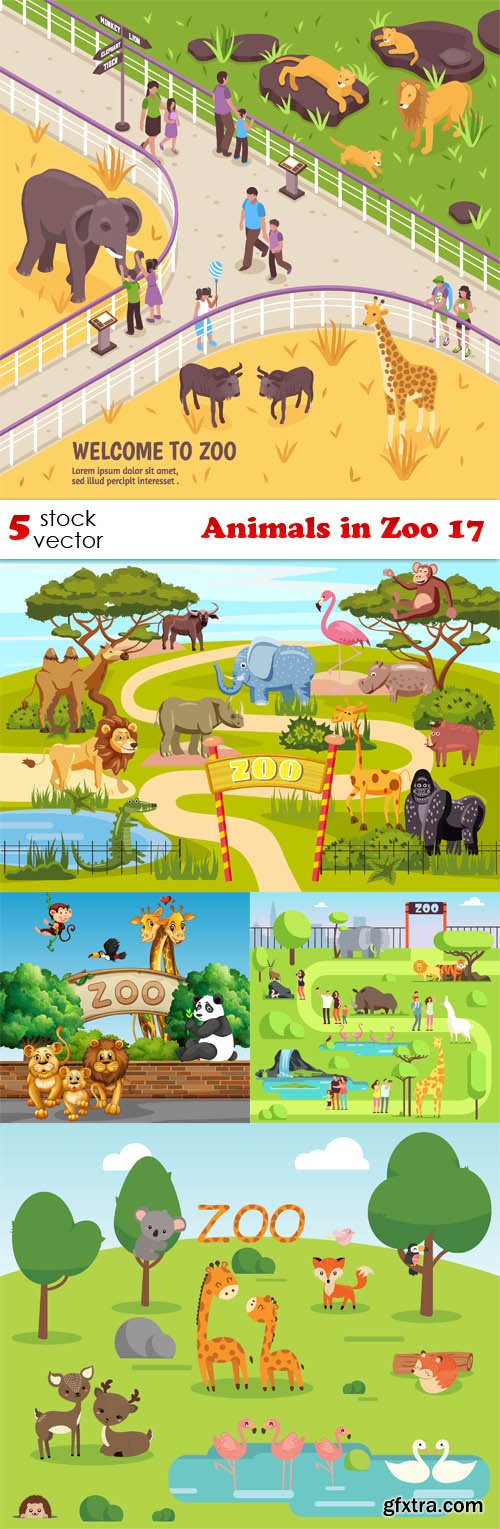 Vectors - Animals in Zoo 17