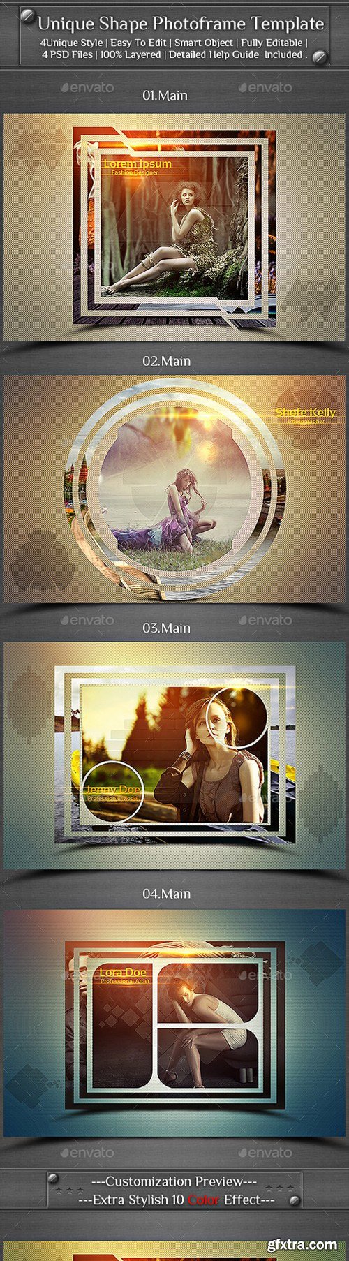 Graphicriver - 22079345 Unique Shape Photo Frame Template