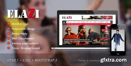ThemeForest - Elazi v1.0 - Magazine HTML5 Template - 10118175