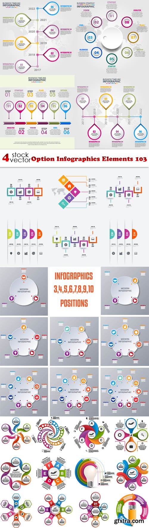 Vectors - Option Infographics Elements 103