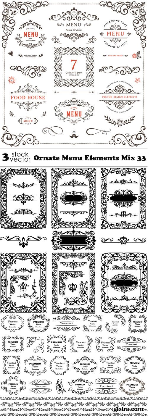 Vectors - Ornate Menu Elements Mix 33