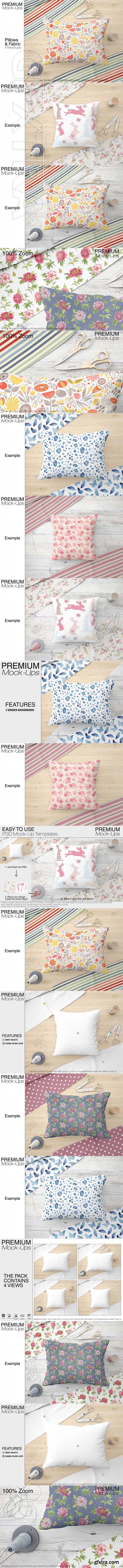 Two Types of Pillows & Fabric Set