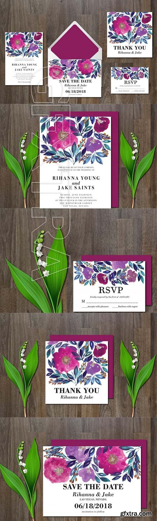 Wedding Invitation Suite Flowers