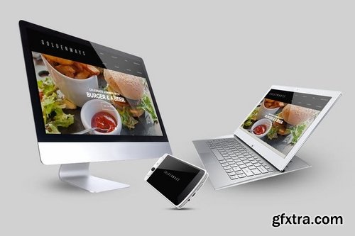 Multi Devices Responsive Website Mockup Pack