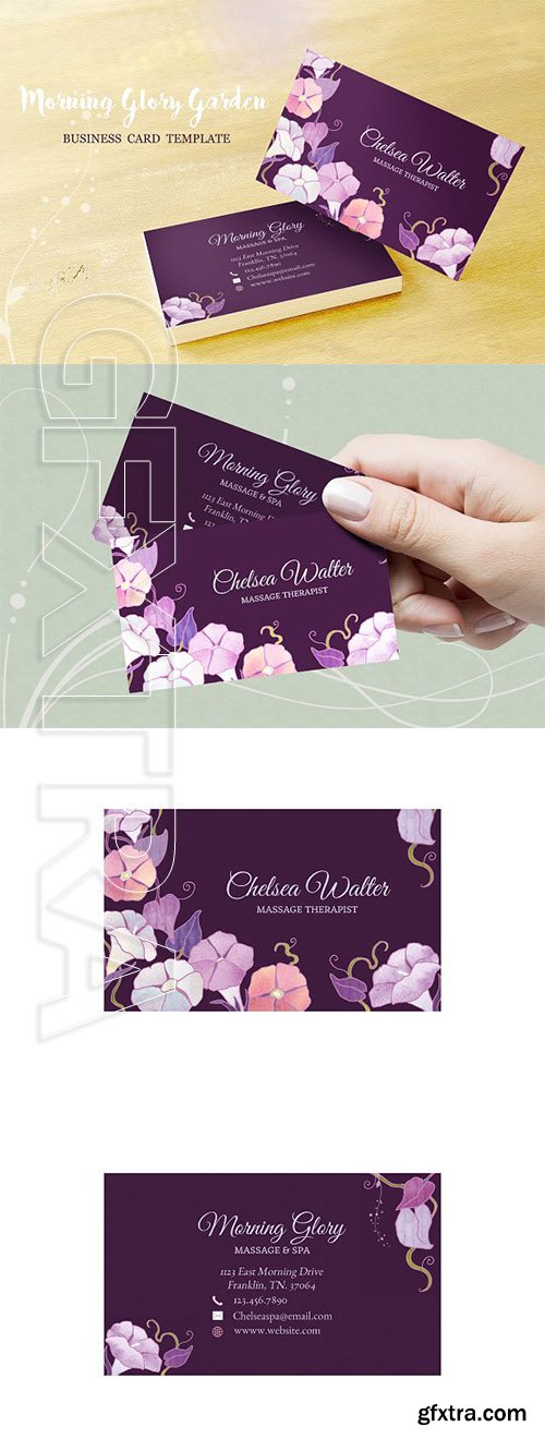 CreativeMarket - Morning Glory Business Card Template 2700462