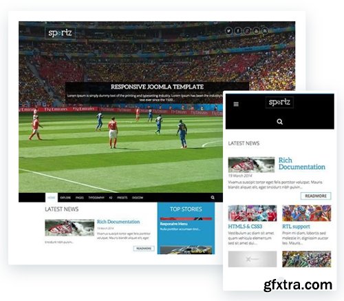 ThemeXpert - Sportz v1.1 - Responsive Joomla Template For News & Magazine