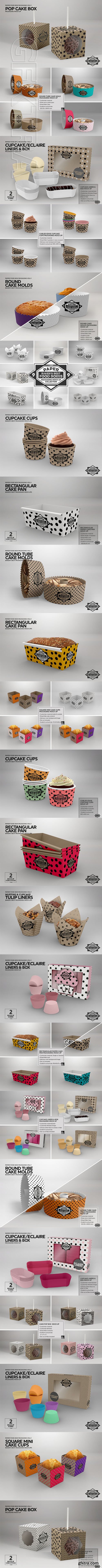 GraphicRiver - VOL 9 Paper Food Box Packaging Mockup Collection