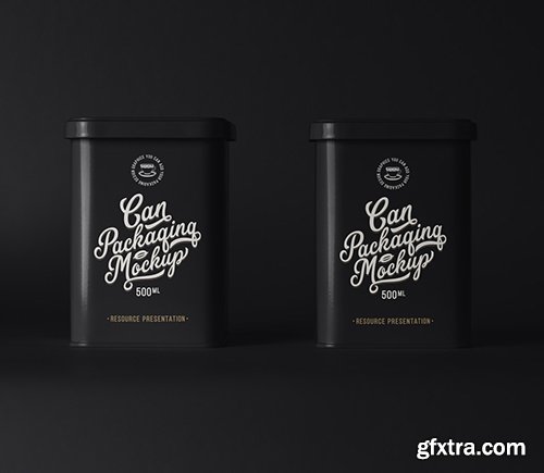 Psd Can Tin Packaging Mockup