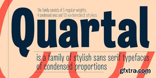 Quartal Font Family - 24 Fonts