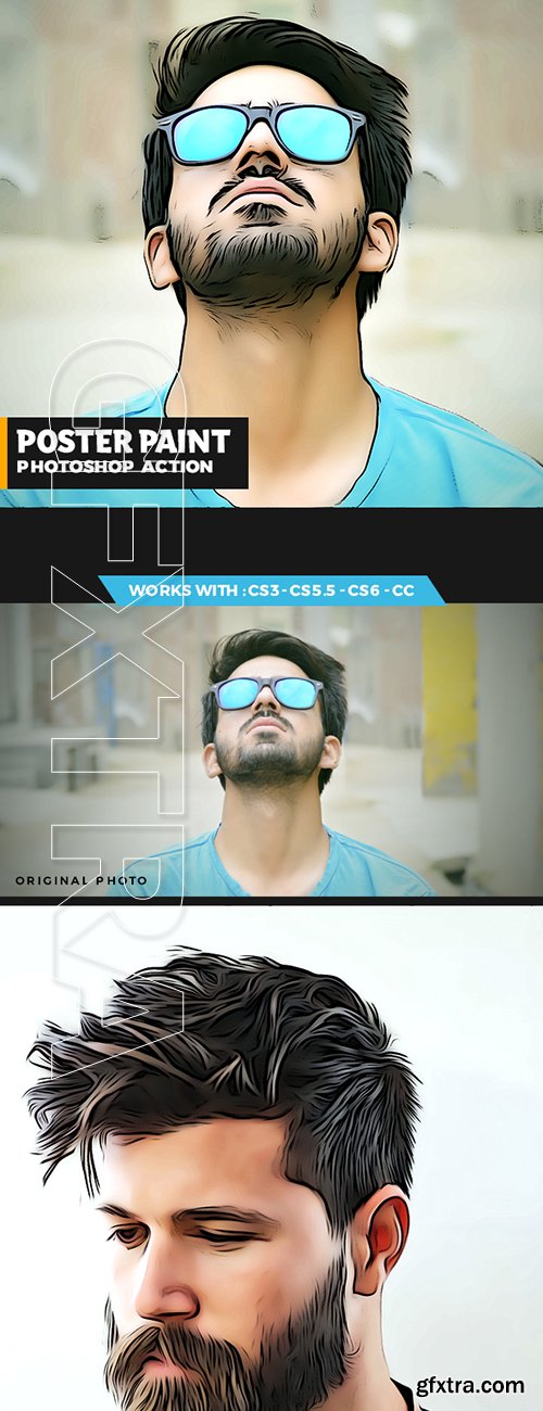 GraphicRiver - Poster Painting Photoshop Action 22239454