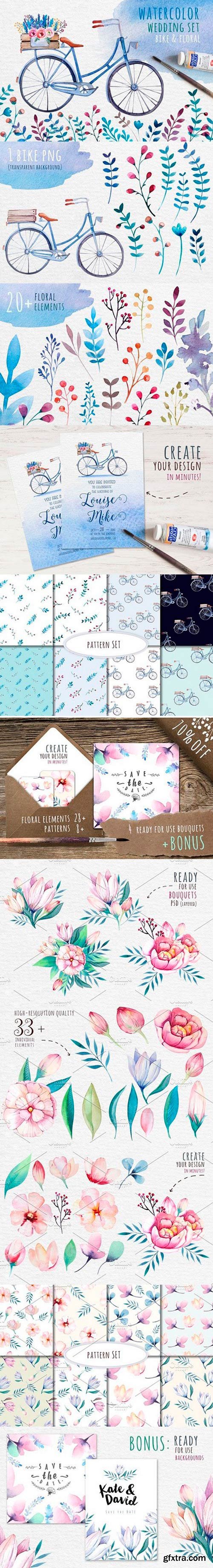 Watercolour floral Bundle