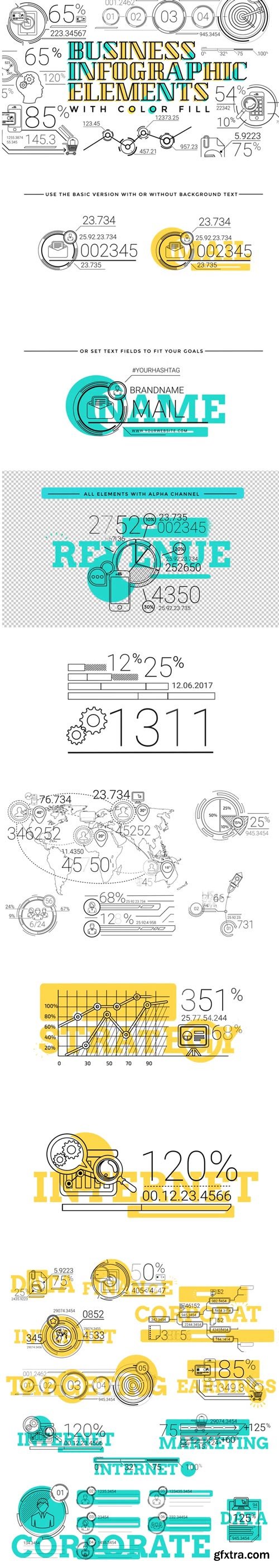 Pond5 - 30 Line Infographic Elements - 069671443