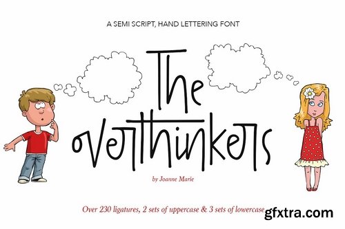 CM - The overthinkers hand lettering font 2565802