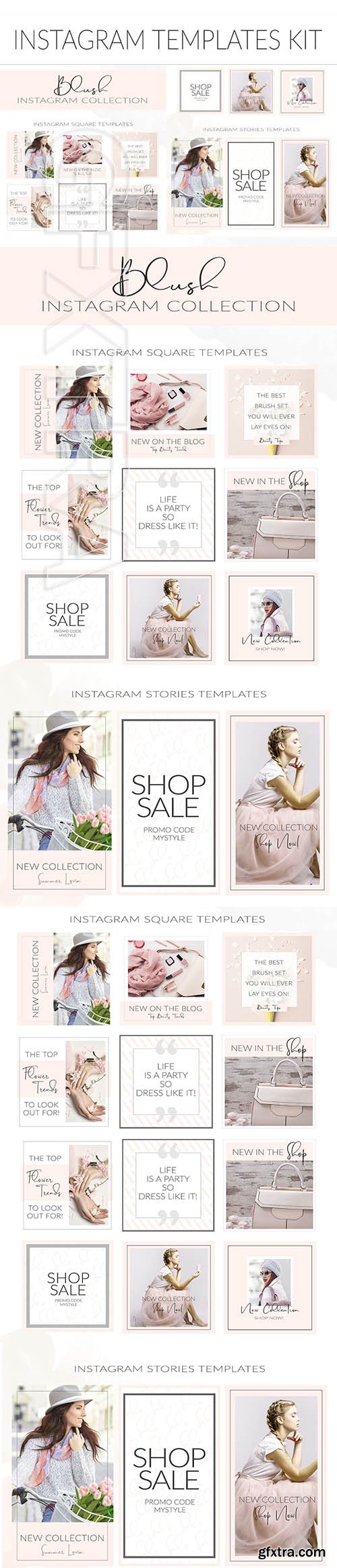 Blush Feminine Instagram Templates