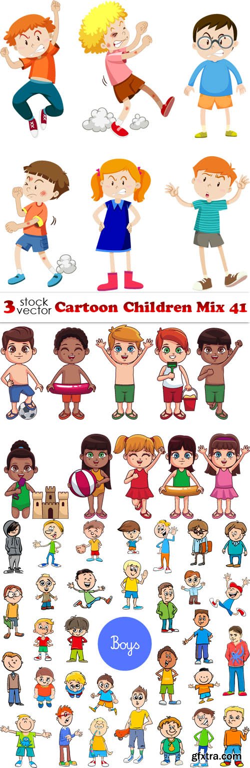 Vectors - Cartoon Children Mix 41