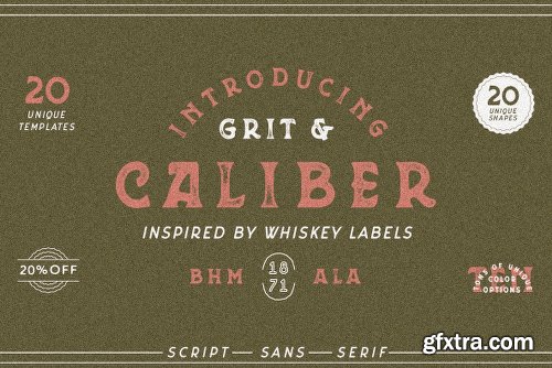 Grit and Caliber Font Family  - 3 Fonts