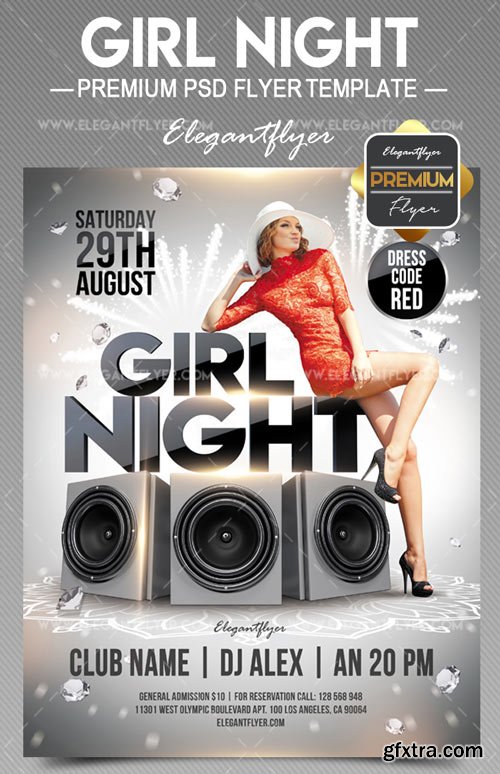 Girl Night V30 2018 Flyer PSD Template