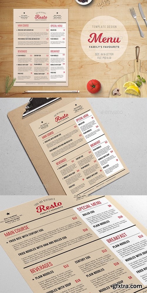 Graphicriver - Family Resto Menu Template 22288929