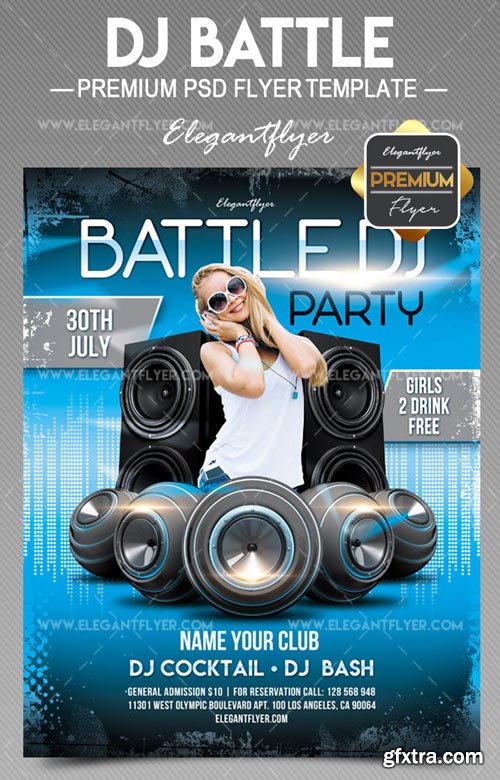 Dj Battle V7 2018 Flyer PSD Template