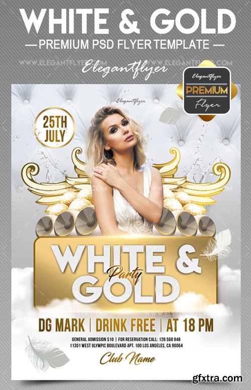 White and Gold V1 2018 Flyer PSD Template