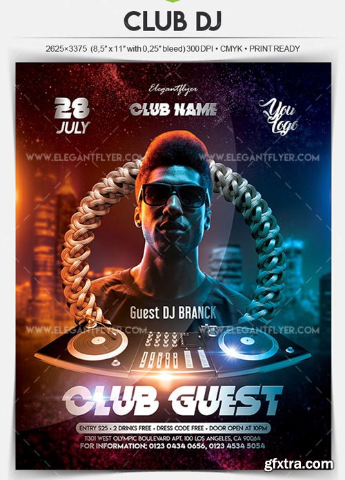 Club DJ V14 2018 Flyer PSD Template