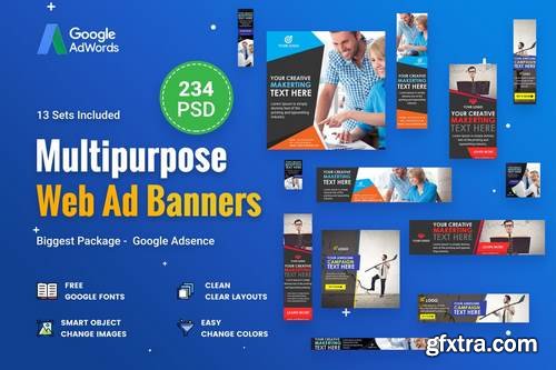 Multipurpose Banners Ad - 234 PSD