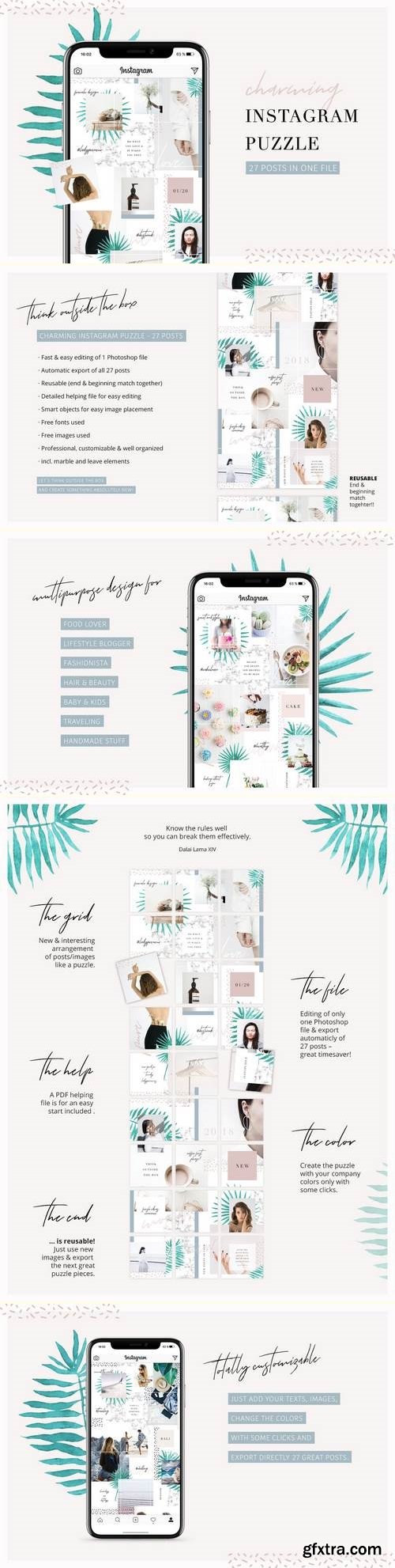 Charming Instagram Puzzle Template