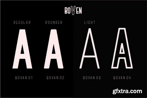 Boven - 5 Fonts