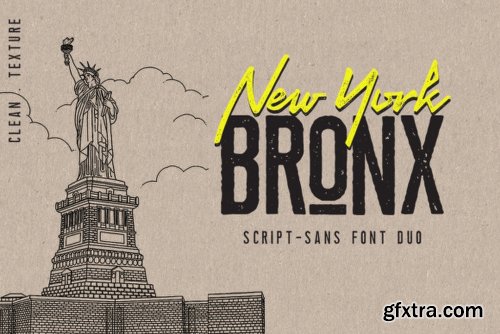 Newyork Bronx Sans-Script Duo DUO - 4 Fonts