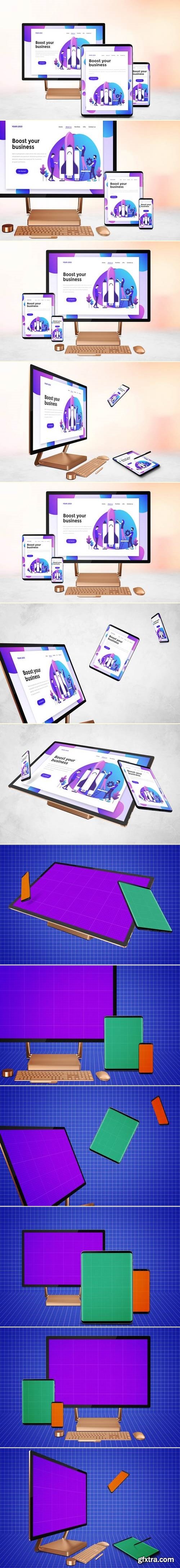 Responsive Screens Mockup