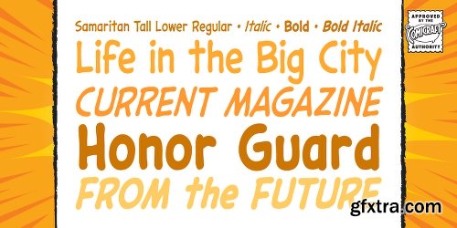 Samaritan Tall Lower Font Family - 4 Fonts