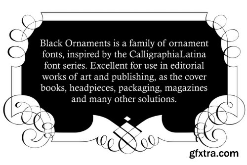 Black Ornaments Family - 5 Fonts