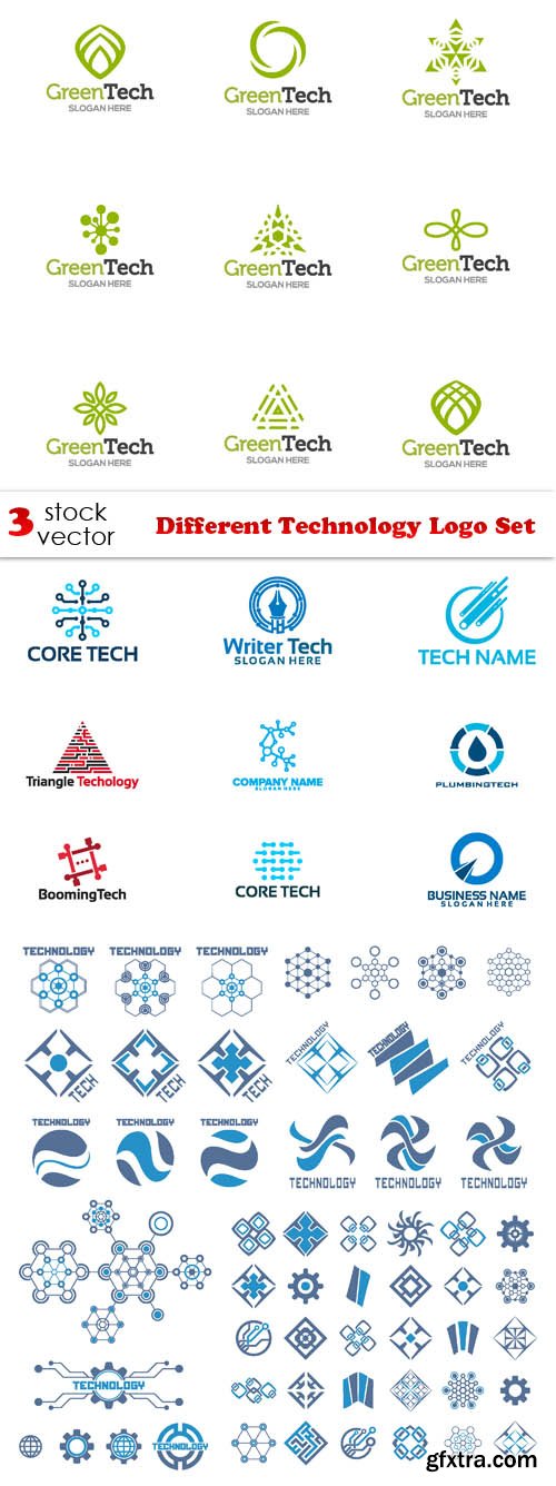 Vectors - Different Technology Logo Set 