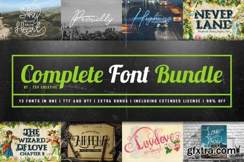 Vintage Rustic Bundle of 325+ Logos, Fonts and Photo Mockups