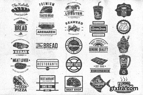 Vintage Rustic Bundle of 325+ Logos, Fonts and Photo Mockups